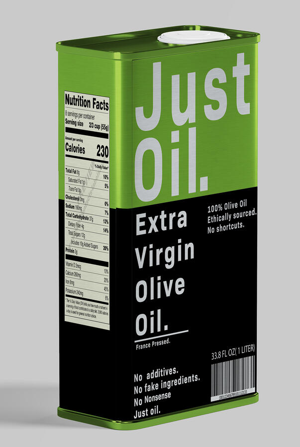 "Just Oil" Mockup